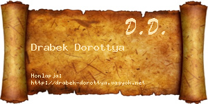 Drabek Dorottya névjegykártya